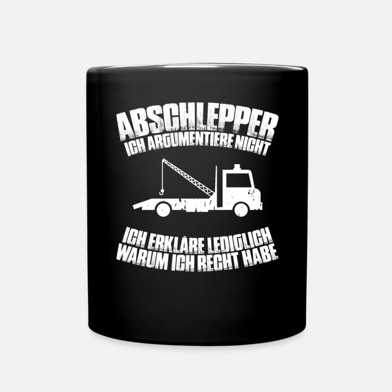 Abschlepper Abschleppdienst Tow Truck Driver - Tasse einfarbig - Schwarz