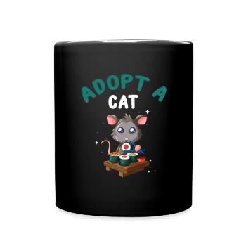 Opossum Design for raccoon fans and marsupial - Full Colour Mug - black - Front