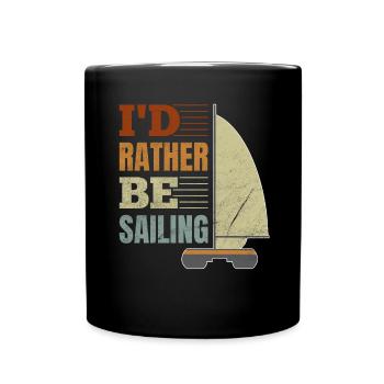 Catamaran captain I would rather sail catamaran - Full Colour Mug - black - Front