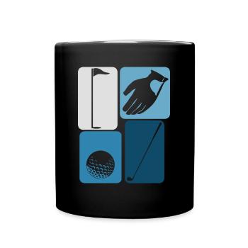 Golf Golf Ball Golf Club Golfer - Full Colour Mug - black - Front