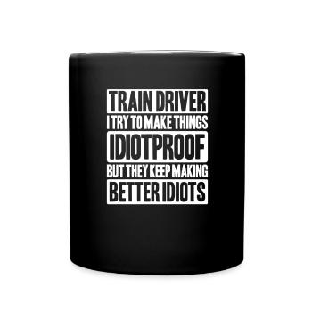 Triebfahrzeugführer Lokführer Conducteur de train - Mug uni - noir - Devant