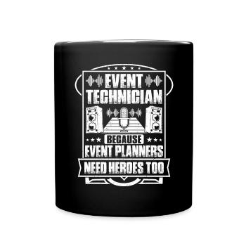 Veranstaltungstechniker Event Technician - Tasse einfarbig - Schwarz - Vorne