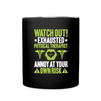 Physiotherapie Physiotherapeut Physical Therapist - Tasse einfarbig - Schwarz - Vorne