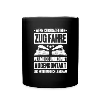 Triebfahrzeugführer Lokführer Train Driver - Tasse einfarbig - Schwarz - Vorne