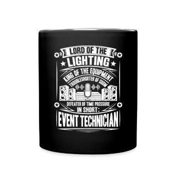 Veranstaltungstechniker Event Technician - Full Colour Mug - black - Front