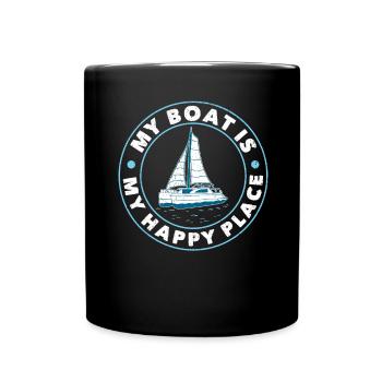 Catamaran Captain Sailboat - Full Colour Mug - black - Front