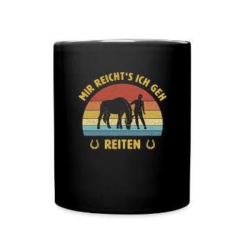 I'm Enough I'm Riding Horses Rider Design - Full Colour Mug - black - Front