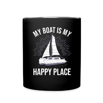 Catamaran Capitaine Voilier - Mug uni - noir - Devant