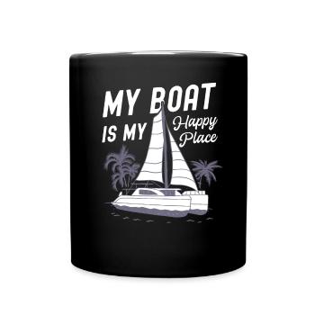 Catamaran Captain Sailboat - Full Colour Mug - black - Front