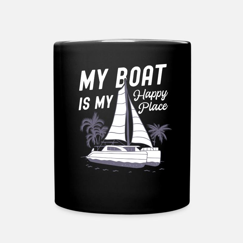 Catamaran Capitaine Voilier - Mug uni - noir