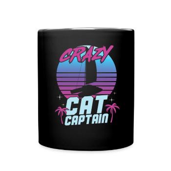 Catamaran Captain Sailing Sailboat - Full Colour Mug - black - Front