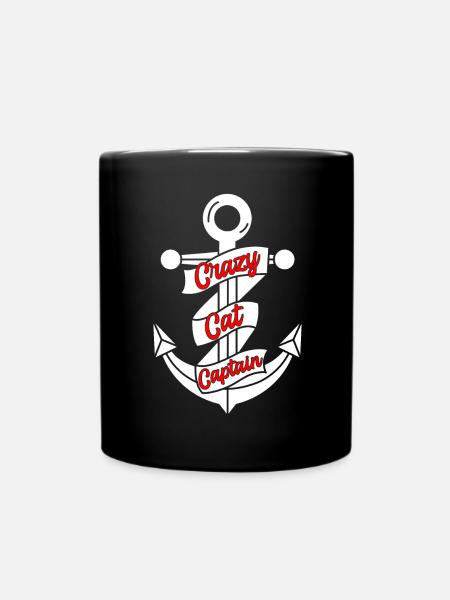 Katamaran Kapitän Segeln Segelboot - Tasse einfarbig - Schwarz