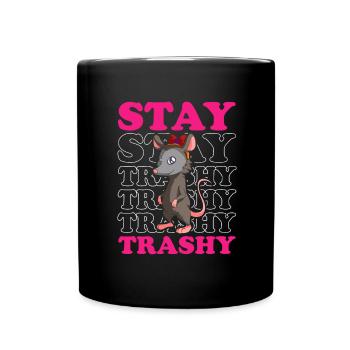 Opossum Design for raccoon fans and marsupial - Full Colour Mug - black - Front