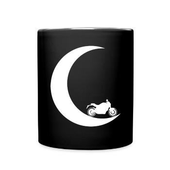 Mondsichel - Motorrad - - Tasse einfarbig - Schwarz - Vorne