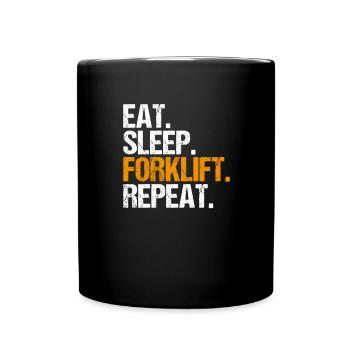 Forklift Driver Forklift Operator - Full Colour Mug - black - Front
