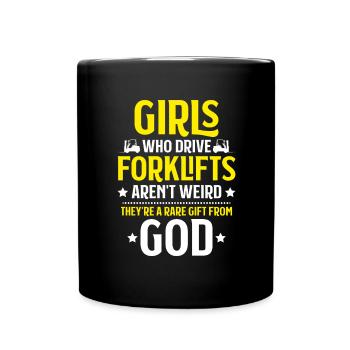 Forklift Driver Forklift Operator - Full Colour Mug - black - Front