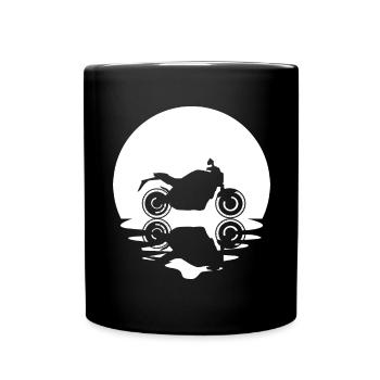 Circle and reflection - Motorcycle - - Full Colour Mug - black - Front