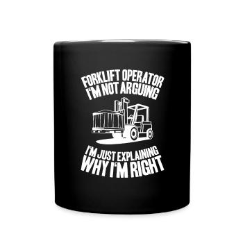 Forklift Driver Forklift Operator - Full Colour Mug - black - Front