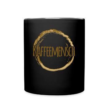Kaffee Witz Kaffetrinker Kaffeeliebhaber - Tasse einfarbig - Schwarz - Vorne
