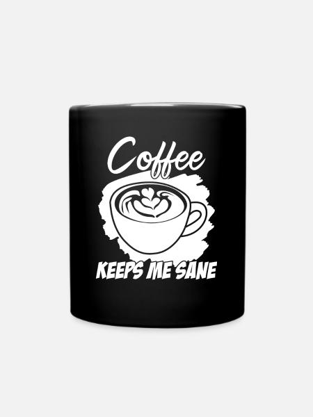 Kaffee Morgenmuffel Kaffetrinker - Tasse einfarbig - Schwarz
