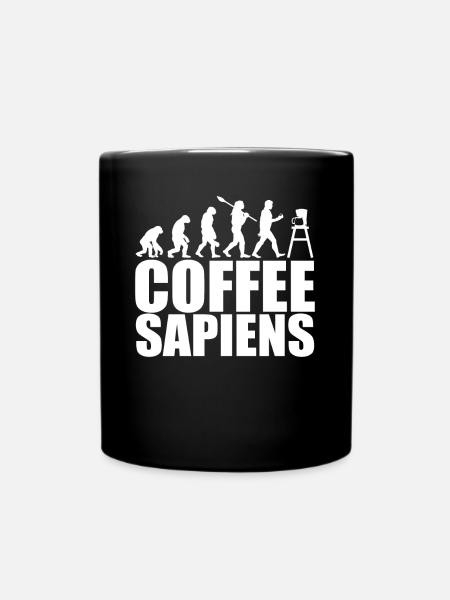 Coffee Sapiens - Tasse einfarbig - Schwarz