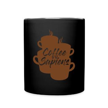 Coffee Sapiens Kaffeetassen - Tasse einfarbig - Schwarz - Vorne