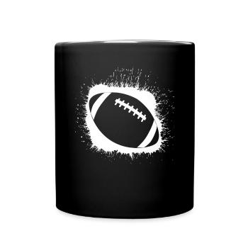 Rugby Rugby Ball American Football - Full Colour Mug - black - Front