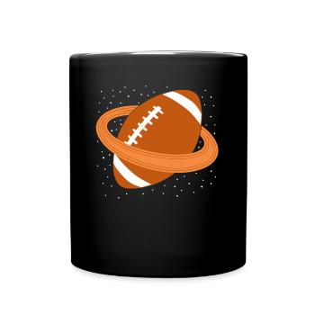 American Football Rugby Ball Rugby - Full Colour Mug - black - Front