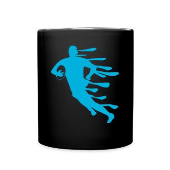 Rugby players Rugby ball Rugby - Full Colour Mug - black - Front