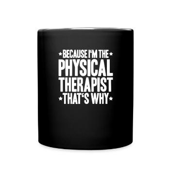 Physiotherapie Physiotherapeut Physical Therapist - Tasse einfarbig - Schwarz - Vorne