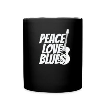 Peace love Blues Music Trumpet - Mug uni - noir - Devant