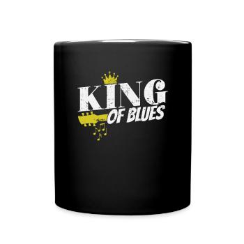 Roi du Blues Chanteur de trompette - Mug uni - noir - Devant