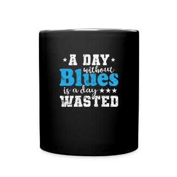 Une journée sans blues est une journée perdue Musique - Mug uni - noir - Devant