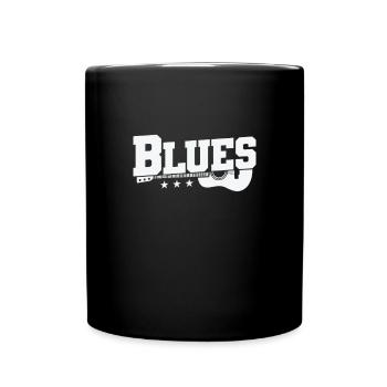 Blues avec trompette de musique de guitare - Mug uni - noir - Devant