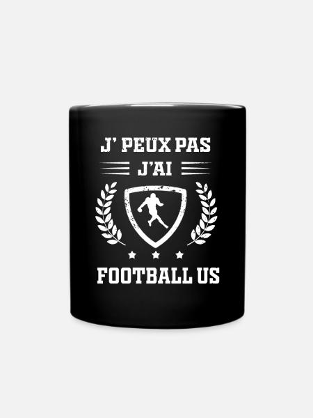 Je peux pas j'ai football US humour - Mug uni - noir