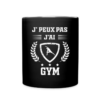 Je peux pas j'ai gym humour - Mug uni - noir - Devant