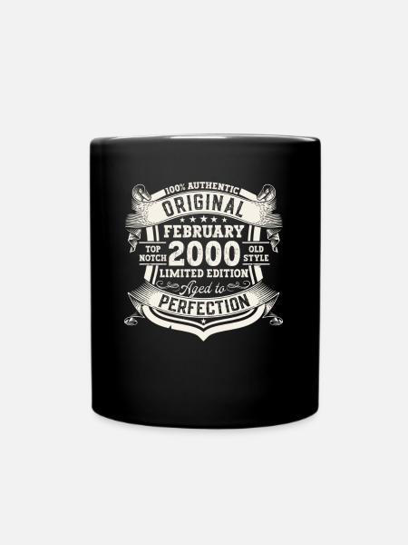Février Année 2000 23ème anniversaire cadeau homme - Mug uni - noir