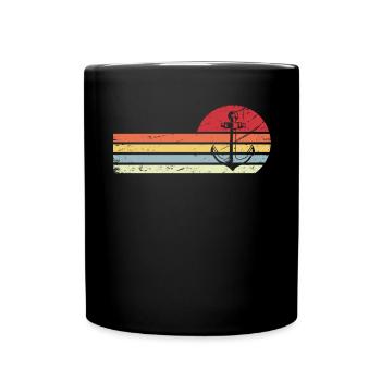 Sun and Retro Lines - Anchor - - Full Colour Mug - black - Front