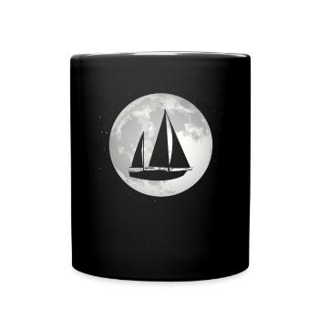 Full Moon - Sailing - - Full Colour Mug - black - Front