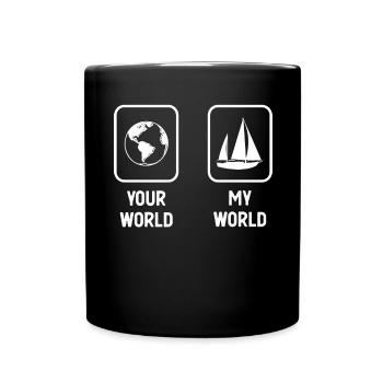Your World My World - Voile - - Mug uni - noir - Devant