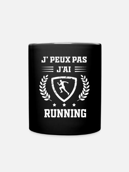Je peux pas j'ai running humour - Mug uni - noir