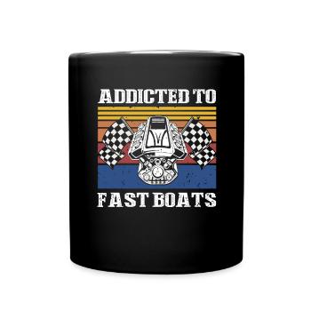 Drag Boot Design für Rennbootfahrer - Tasse einfarbig - Schwarz - Vorne