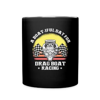 Speedboat Racing Design for Racing Boaters - Full Colour Mug - black - Front