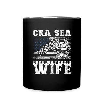Speedboat Racing Design for Racing Boaters - Full Colour Mug - black - Front
