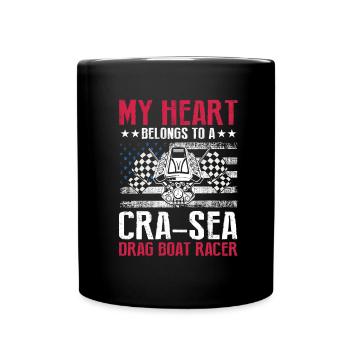 Speedboat Racing Design for Racing Boaters - Full Colour Mug - black - Front