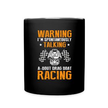 Conception de bateaux de course pour les courses de dragsters - Mug uni - noir - Devant