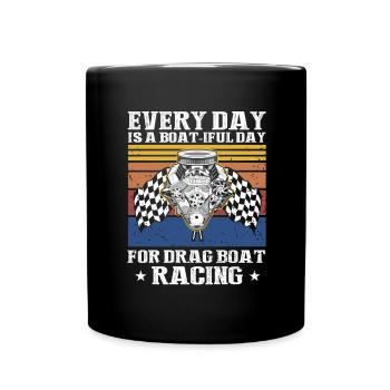 Conception de bateaux de course pour les courses de dragsters - Mug uni - noir - Devant