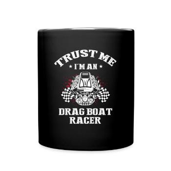 Speedboat Racing Design for Racing Boaters - Full Colour Mug - black - Front
