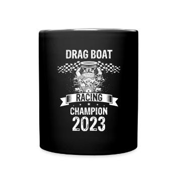 Drag Boot Design für Rennbootfahrer - Tasse einfarbig - Schwarz - Vorne