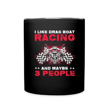 Speedboat Racing Design for Racing Boaters - Full Colour Mug - black - Front